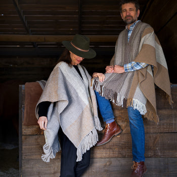 Poncho Telar Adulto Café Ona Manteras