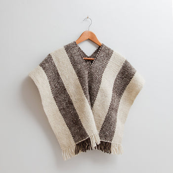 Poncho Telar Infantil Ona Franjas