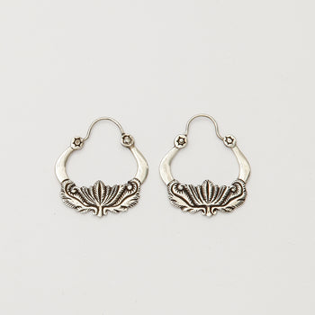 Aro Rosquel Grande Hojas Plata Ona