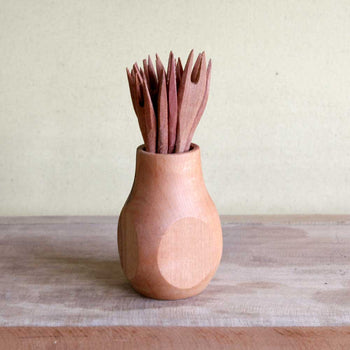 Set Pinchos Ona Tallados Madera Liquiñe