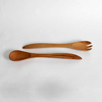 Cubierto Mediano tallado en raulí