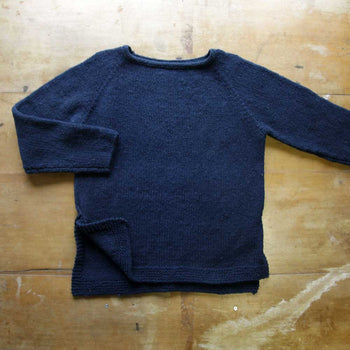 Sweater Túnica tejido a palillo en lana de oveja