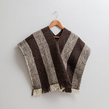 Poncho Telar Infantil Ona Franjas