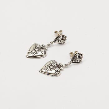 Aro Corazón Cincelado Plata Ona