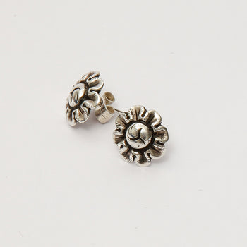 Aro Pequeño Flor Plata Ona