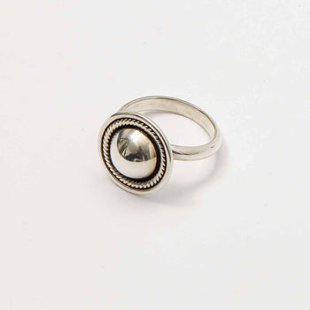 Anillo Círculo Mediano Plata Ona